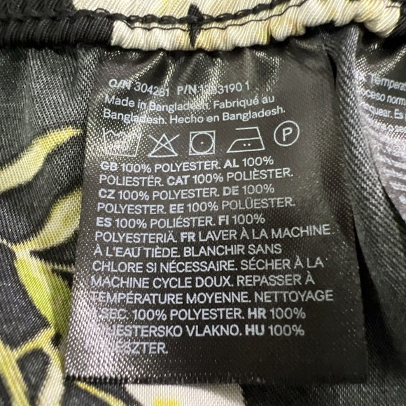 H&M Wide Leg Pants Womens XL Black White Relaxed Party Casual Travel Packable - Picture 10 of 14